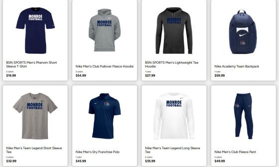 🏈 Shop the 2025 Monroe Football Team Store!