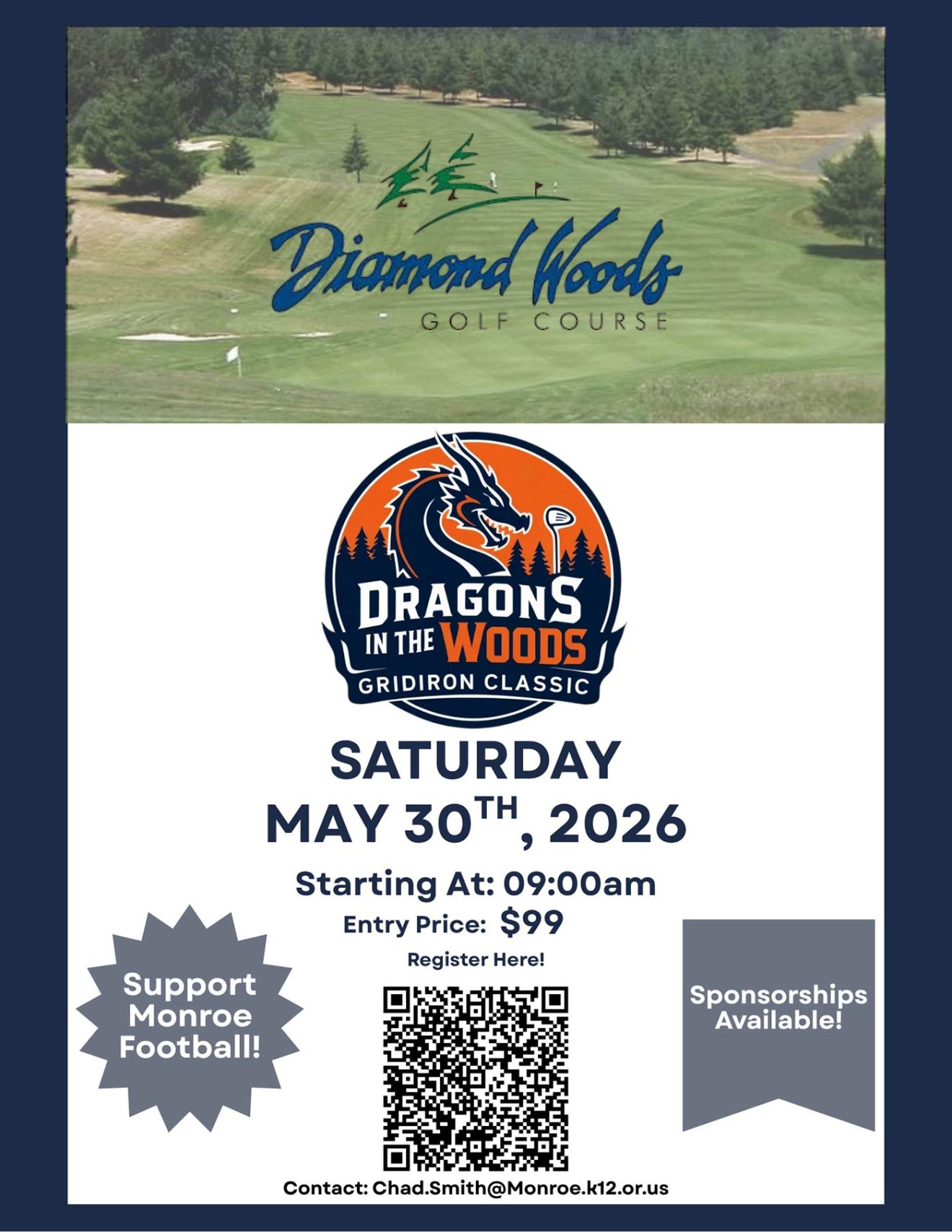 "Dragons in the Woods" Football Golf Tournament (May 30, 2026)