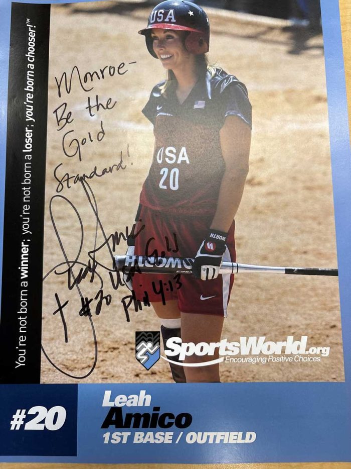Leah Amico signed poster