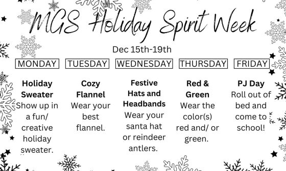 MGS Spirit Week is this week!