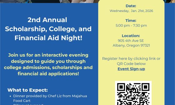 2nd Annual Scholarship, College, and Financial Aid Night! (January 21, 2026)