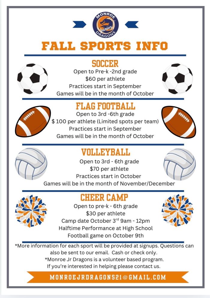 2026 Fall Sports Sign-ups