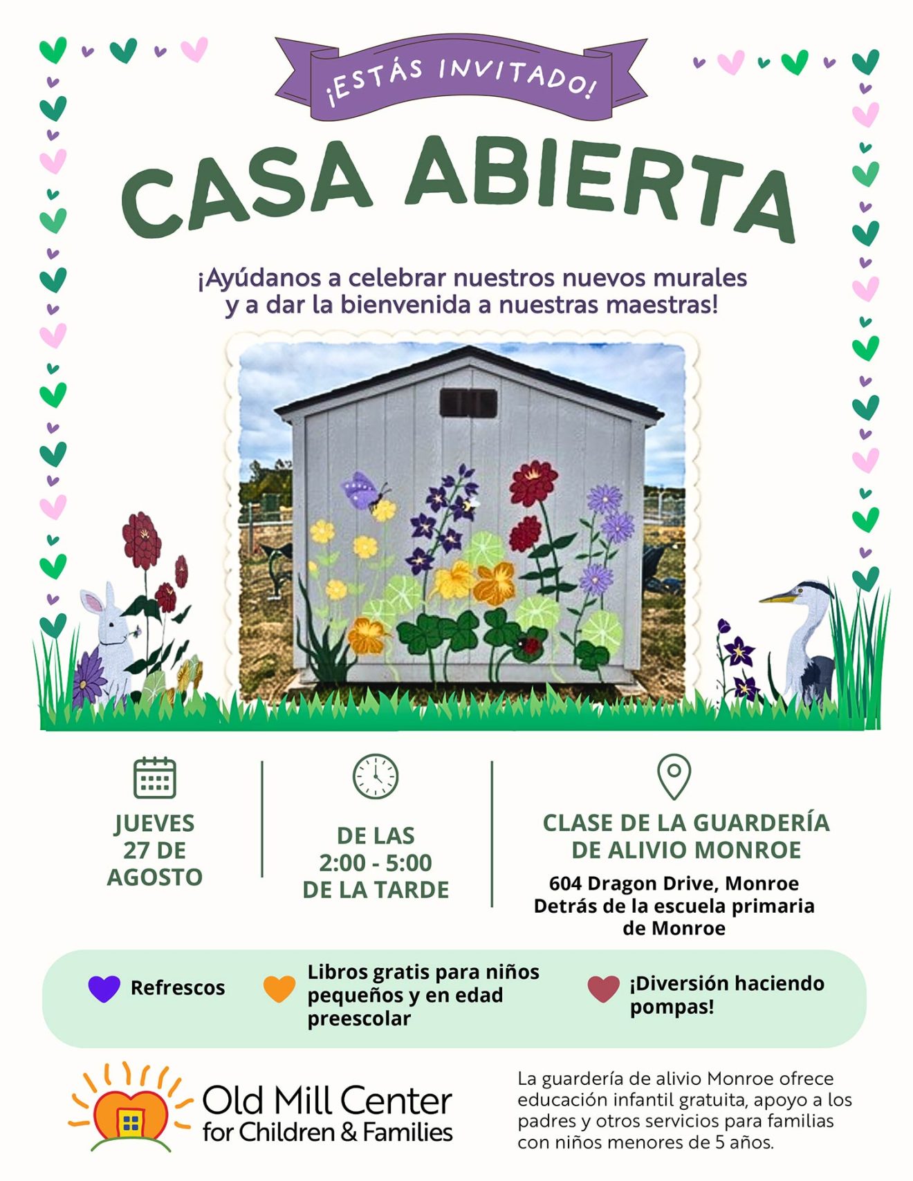 Open House - Monroe Relief Nursery Classroom (August 27th)